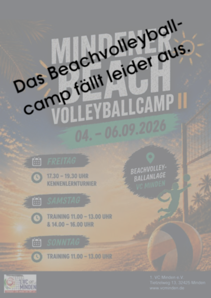 Ausfall Mindener Beachvolleyballcamp II